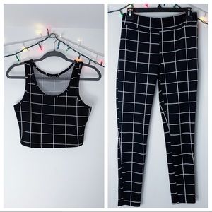 SHEIN leggings and crop top set